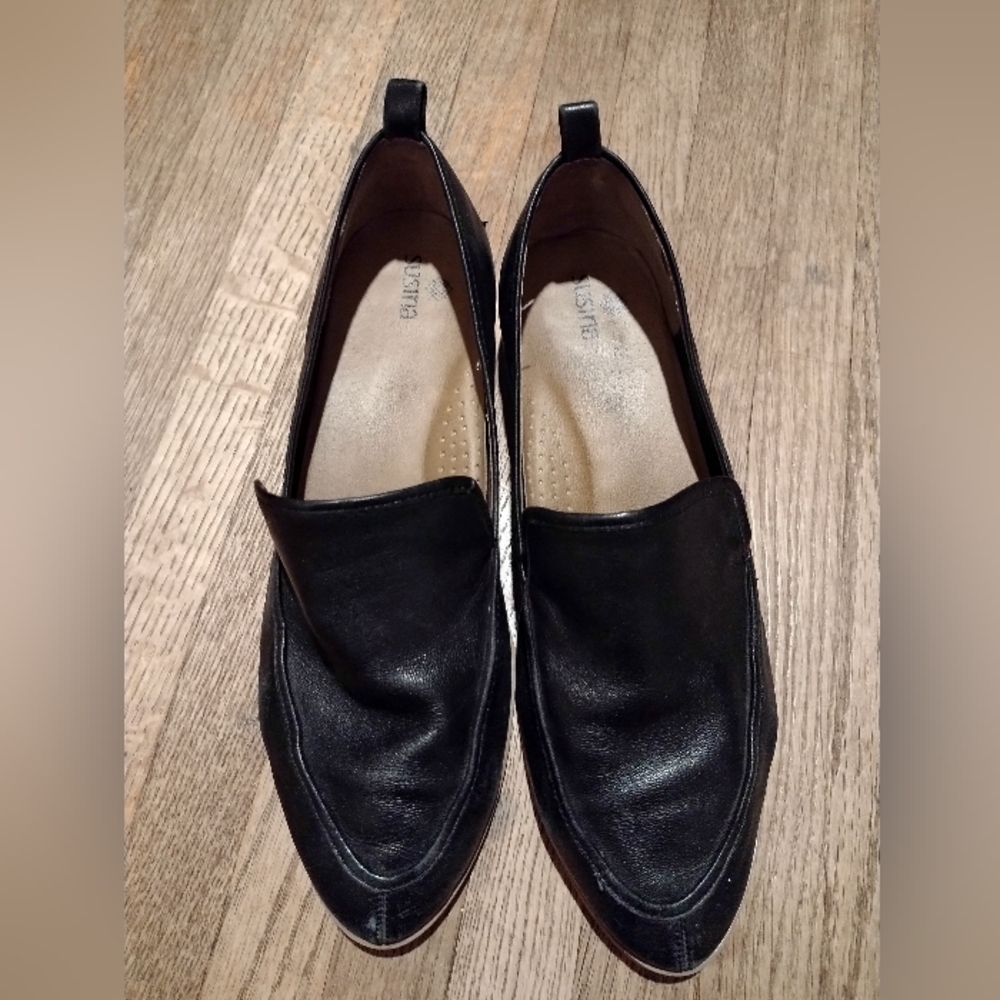 Susina black leather loafers